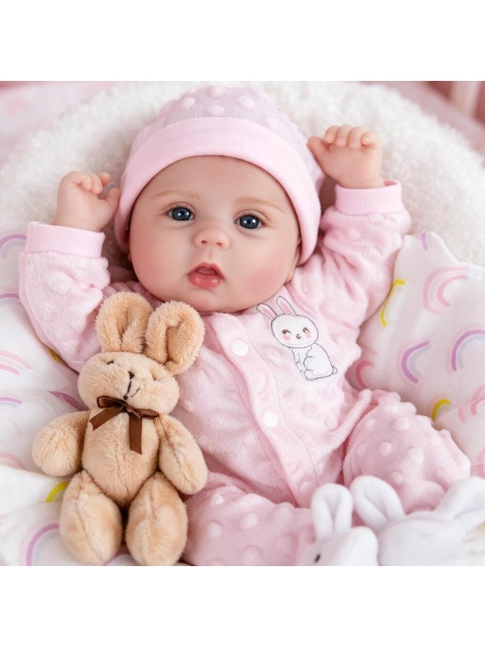 Lifelike 18" Reborn Baby Doll with Realistic Features & Feeding Accessories